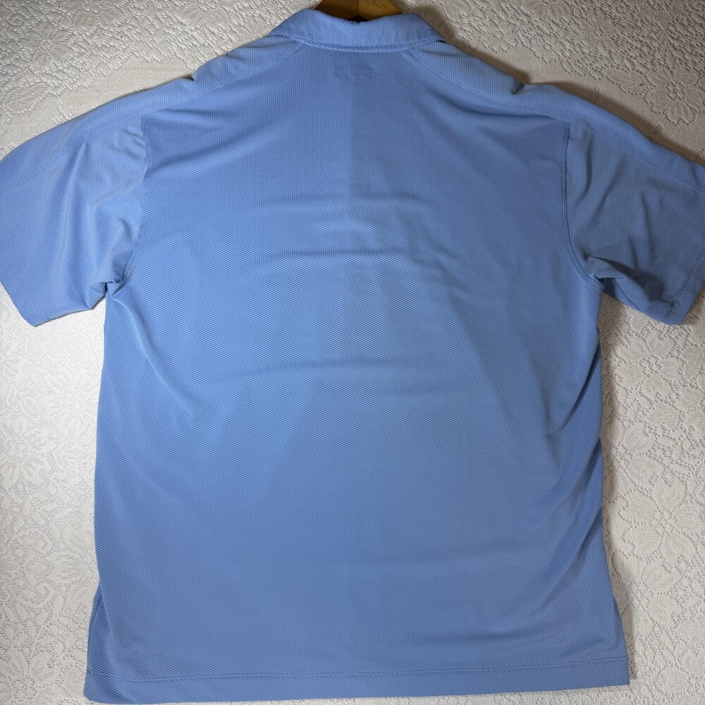 Nike Golf Polo Shirt Mens XL Blue Fit Dry Short Sleeve Performance Stretch - Picture 12 of 13